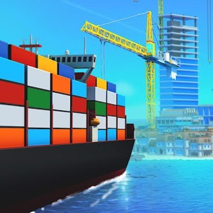 Sea Port: Build Town & Ship Cargo  MOD APK (Unlimited Gems)